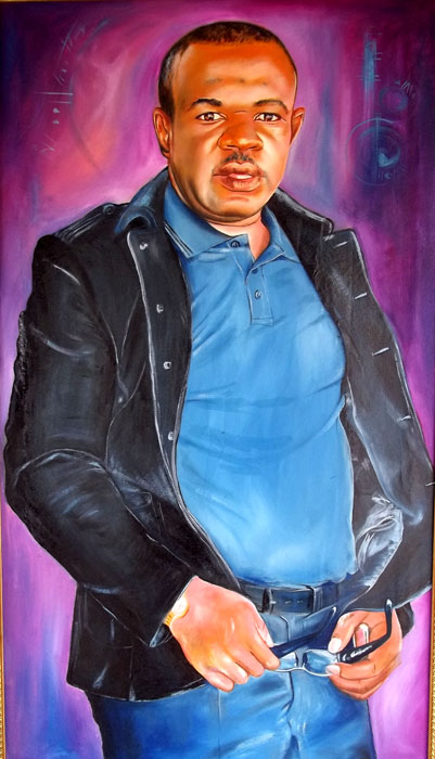 finished commissioned portraitpainting oilcolor on canvas by chembx uche